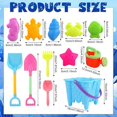 thumbnail image 2 of Bucket and Spade Beach Toy Kids, 12 Pcs Beach Toys Set for Kids Sand Toys Sand Pit Toys with Collapsible Bucket Spade Watering Can Beach Toys for Todd, 2 of 5