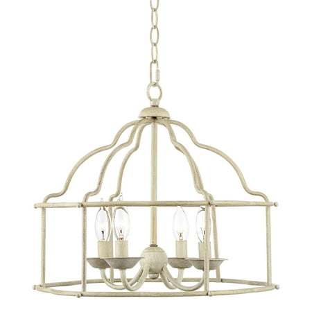

Kira Home Maren 18 4-Light French Country Modern Chandelier Adjustable Hanging Height Sunbleached Oak Wood Style