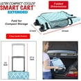 thumbnail image 2 of dbest products Ultra Compact Smart Cart Cooler Extended Insulated Collapsible Rolling Tailgate BBQ Beach Summer, Moroccan Tile, 2 of 6