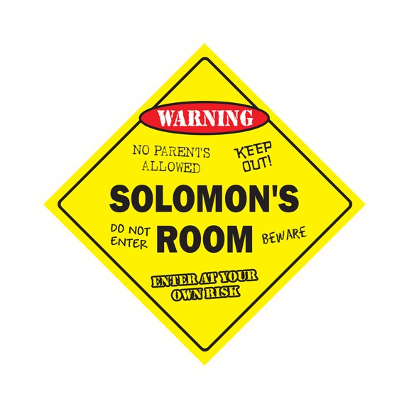 SignMission X-Solomons Room 12 x 12 in. Crossing Zone Xing Room Sign - Solomons