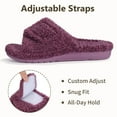 thumbnail image 4 of Litfun Women's Fuzzy Orthopedic Slippers with Arch Support Open Toe House Shoes for Plantar Fasciitis, Purple, 4 of 8
