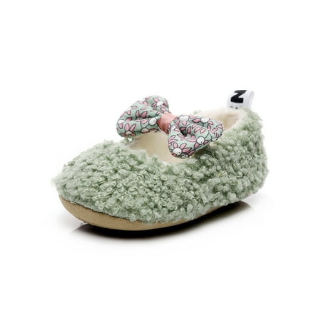 

Tenmix Toddler Boys & Girls Flats Soft Sole Crib Shoe Prewalker Baby Shoes First Walkers Loafers Newborn Non-slip Cute Loafer Green 6.5C