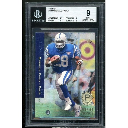 Marshall Faulk Rookie Card 1994 SP #3 BGS 9