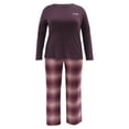 thumbnail image 2 of Wrangler Women's & Women's Plus Long Sleeve Top and Flannel Pajama Bottom, 2-Piece Set, 2 of 13