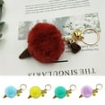 thumbnail image 1 of SPRING PARK Keychain Key Holder Pompom Heart Bell Ice Cream and bell Key Ring, 1 of 8