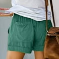 thumbnail image 4 of ZyeKqe Shorts for Women Drawstring Elastic Waist Casual Short Plus Size Summer Beach Shorts with Pockets, 4 of 6
