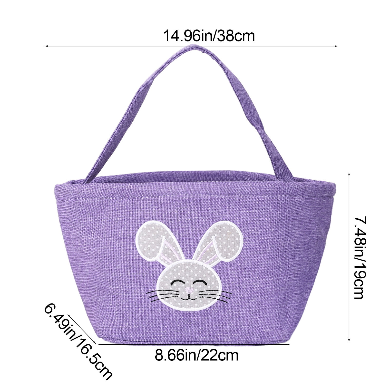Lunxisen 4 Pcs Easter Basket Ear Bag Decoration Imitation Linen Holiday Gift Party Favor Spring Celebration
