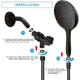 thumbnail image 6 of SparkPod Rainfall Shower Head with Handheld - 6-Inch Head, 6ft Hose, Adjustable Bracket (Vintage Oil-Rubbed Bronze), 6 of 7