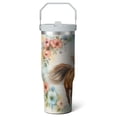 thumbnail image 5 of 1pc Horse lovers 30oz Tumbler with Straw & Handle - Insulated Stainless Steel Cup | Holiday Gift for Man Women (Christmas, Valentine's, Birthday), 5 of 8