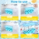 thumbnail image 4 of Bandeja para cubitos de hielo con tapa, 3 huecos de silicona con forma de nieve para el congelador, bebidas heladas, jugos, regalos de verano, 4 of 4