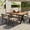 Brown, variant on 5 Piece Modern Outdoor Dining Set with Durable PE Rattan Chairs & Weatherproof Plastic Wood Table for Patio, Garden, Balcony (Brown)