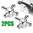 thumbnail image 1 of 2Pcs Faucet Knob Handle Alloy Universal Replacement Tap Kit For Kitchen Bathroom, 1 of 7
