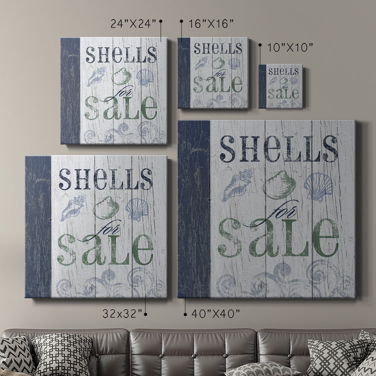 Wexford Home Beach Sign II-Premium Gallery Wrapped Canvas, 40" x 40" - Ready to Hang
