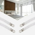 thumbnail image 4 of 4pcs Elástico Crisscross Cama Colchón Straps Straps Double Head Clips Pinder Soporte Sujetadores Suspender(Blanco) EOTVIA Correas de hoja, 4 of 7