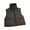 Coffee Vest, variant on Htigea Women's Puffer Vest Lightweight Stand Collar Sleeveless Jackets Full Zip Padded Cropped Coats Khaki M