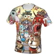 thumbnail image 3 of The Cuphead Show Shirt 3d Printed T Shirt Crewneck Short Sleeve Top Tees For Mens, 3 of 6