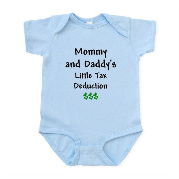 CafePress - Mommy & Daddy's Little Tax Deduction Infant Bodysu - Baby Light Bodysuit, Size Newborn - 24 Months