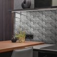 thumbnail image 3 of ShenMo Marble Tile Sticker (Gray Marble Pattern, 30x15cm (12"x6") - 16PCS), Bathroom Kitchen Backsplash Waterproof Oil Proof DIY Self Adhesive New PVC Wall Sticker Home Decoration, 3 of 5