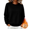 thumbnail image 4 of Goodw7 Winter Warm Sweatshirt Women, Crewneck Fleece Lined Pullover with Soft Interior, Cozy Top for Layering, Casual Fall Outfit for Travel, 4 of 5