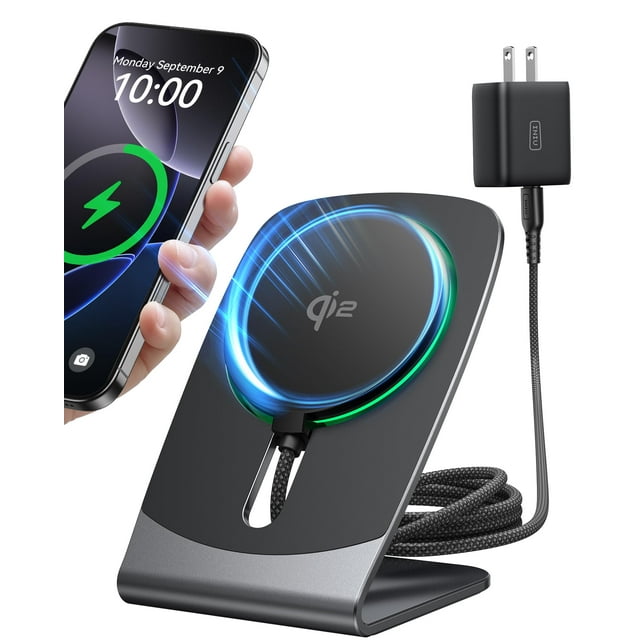 Soporte de cargador inalámbrico INIU Magnetic 15W para iPhone AirPods