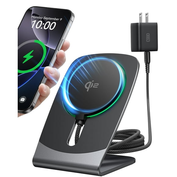 Soporte de cargador inalámbrico INIU Magnetic 15W para iPhone AirPods
