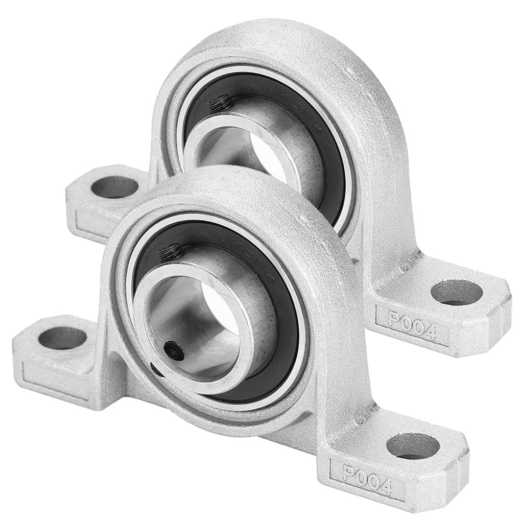 2pcs Pillow Block Bearing Zinc Alloy Flange 20mm Inner Diameter with Base Self Align Mounted