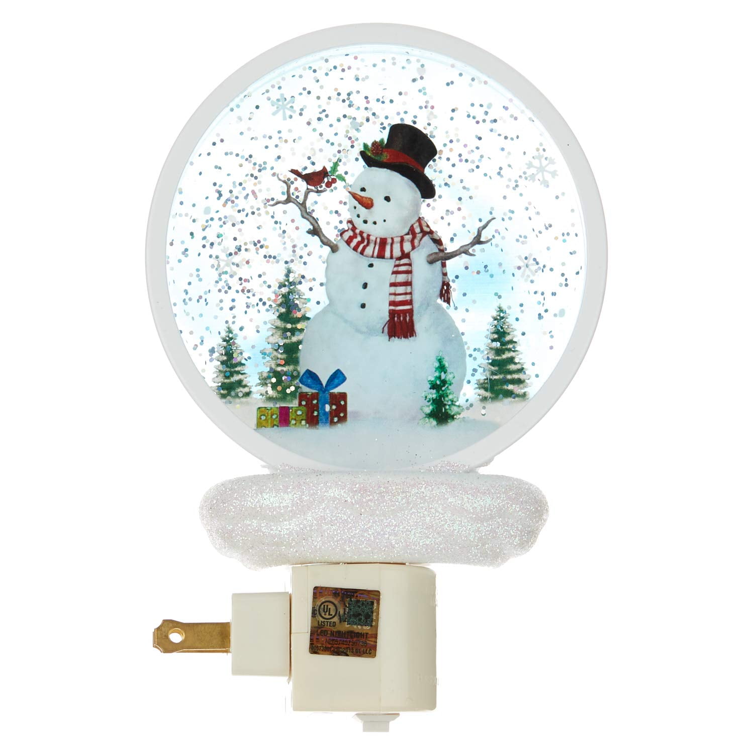 ReLive Christmas Glitter Nightlight Snowman Scene