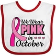 thumbnail image 3 of Inktastic Breast Cancer Awareness We Wear Pink in October Girls Baby Bib, 3 of 4