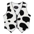 thumbnail image 7 of Miutii Unisex Kids Open Front Cowgirl Cowboy Waistcoat Sleeveless Flannel Cardigan Vest Jacket Black&White 12, 7 of 7