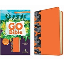 Go Bible NLT Go Bible for Kids (with Glow-In-The-Dark Features) (Leatherlike, Orange Camo): A Life-Changing Bible for Kids, (Hardcover)