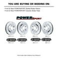 thumbnail image 2 of PowerSport Front Rear Brakes and Rotors Kit |Front Rear Brake Pads| Brake Rotors and Pads| Ceramic Brake Pads and Rotors |fits 1999 Ford F-150, 2 of 7