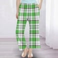 thumbnail image 5 of OGLCCG Kids Girls Wide Leg Pants Elastic Waist Baggy Plaid Sweatpants Casual Loose Long Yoga Pants with Pockets for Teen 4-14 Years, 5 of 7