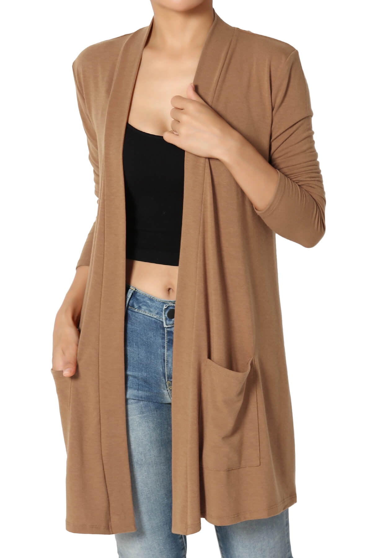 Relaxed Open Front Cardigan