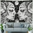 thumbnail image 4 of PRATYUS Sun and Moon Tapestry, Sun with Stars Psychedelic Popular Mystic Wall Hanging Tapestry for bedroom aesthetic Black and White Beach Blanket  Painting, 4 of 6