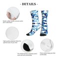 thumbnail image 5 of Mens Crew Socks Womens Blue Camouflage Workout Training Athletic Socks, 5 of 7