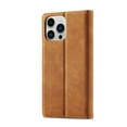 thumbnail image 2 of SaniMore for iPhone 15 Pro Max 6.7" 2023 Case, Prumiem PU Leather Wallet Kickstand Cover Magnetic Flip Design Card Slots Shockproof Anti-drop TPU Full Body Protective Shell, Brown, 2 of 10