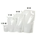 thumbnail image 4 of 50 Pcs Aspire 68 OZ White Poly Side Spout Stand Up Pouch Bags w/ Handle, 15 mm Spout, BPA Free, 4 of 5