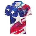 thumbnail image 3 of Jinhomg Mens Summer Graphic Shirts Patriotic4Th of July American Flag Tees Casual Comfy Short Sleeve Button Up Polos Shirt Big And Tall Independence Day Party Tops Blue L, 3 of 5