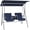 Blue, variant on TROPOW 2 Person Porch Swing with Stand, Outdoor Swing with Canopy, Pivot Storage Table, 2 Cup Holders, Cushions for Patio, Backyard
