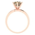 thumbnail image 4 of 2 ct Round Cut Yellow Moissanite Solitaire 18K Rose Gold Womens Engagement Ring, 4 of 6