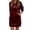 Red, variant on Women's Casual Hooded Sweater Tunic Dress with Button Front for Comfortable Fall and Winter Daily Loungewear