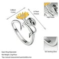 thumbnail image 2 of Jewmon Cute Animal Sloth Ring for Women 925 Sterling Silver Adjustable Sloth Sunflower Ring Jewelry Gifts Ideas for Daughter Friends, 2 of 8