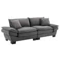 thumbnail image 3 of 84'' Sofa Couch, Loveseat Corduroy Sofa with Pillows, Comfy Upholstered Deep Seat Sofa for Bedroom, Living Room, Apartment, Office, Dorm-Black Corduroy, 3 of 7