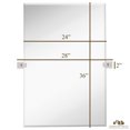 thumbnail image 3 of Rectangle Carré Or Pivot Miroir Réglable &amp; miroir mural inclinable 24 & quot; x 36 & quot;, 3 of 9