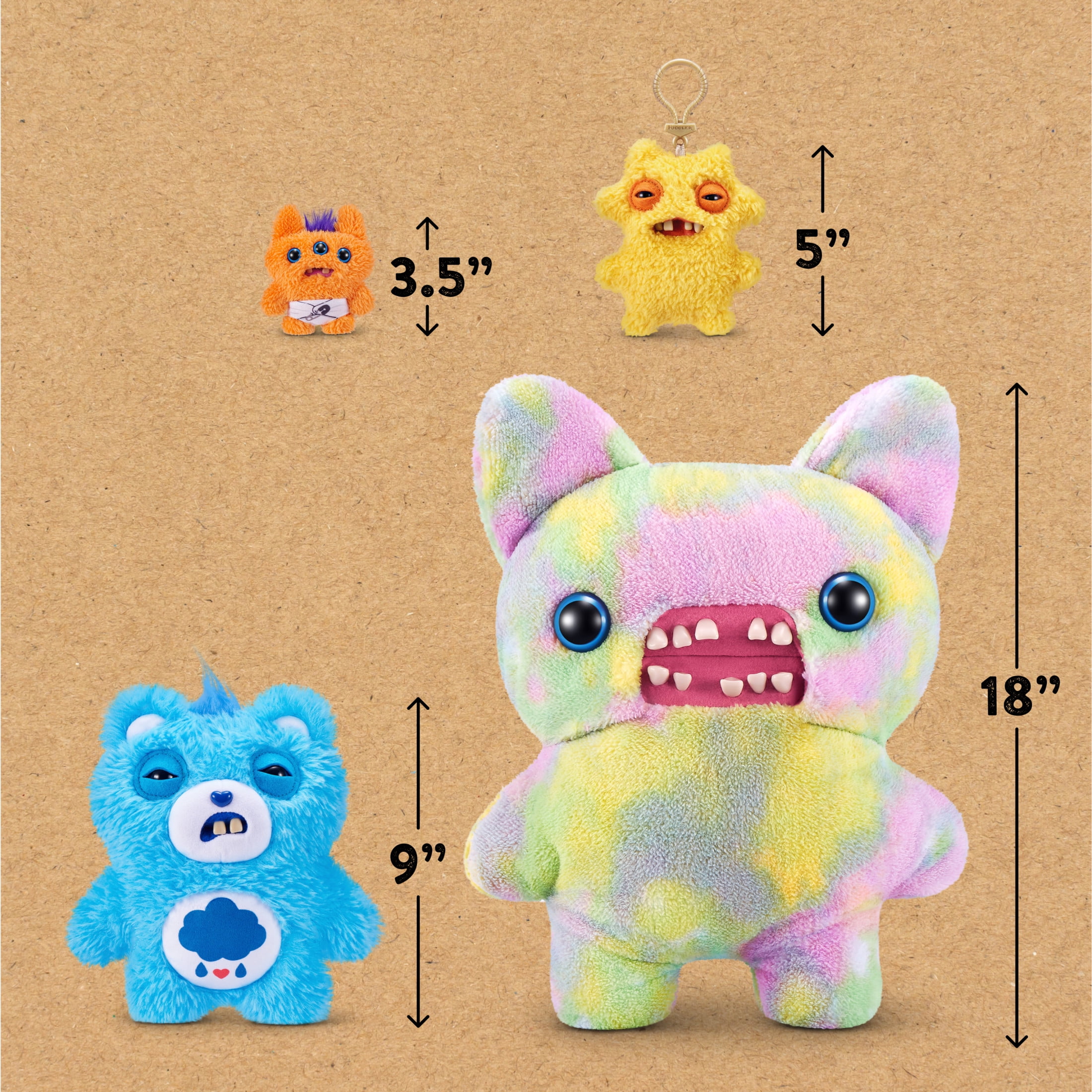 Fuggler, Care Bears 9 inch Plush, Grumpy Bear, Funny Ugly Monster