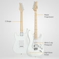 thumbnail image 3 of GST 6 String H-S-S Pickup Electric Guitar Kit Right Handed with 20W Amp, Carry Bag, Tremolo Arm, Guitar Strap, Wrench Tool (White), 3 of 10
