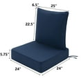 thumbnail image 2 of YEERSWAG 46.5x24x5.75 inch Outdoor Deep Seat Cushion Set,Water Repellant,Fade Resistant Patio Chair Cushion for Outdoor Patio Furniture, 2 of 11