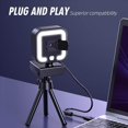 thumbnail image 4 of Cámara Web 4K con Micrófono y Luz de Relleno, Cámara de Computadora con Enfoque Automático HD para Videollamadas de Escritorio con PC y Computadora Portátil, 4 of 7
