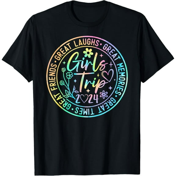 Girls Trip 2024 Friends Weekend Sisters Vacation Matching T-Shirt
