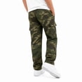 thumbnail image 5 of MDUKONU Boys Y2K Camo Cargo Pants Loose High Straight Leg Denim Pants with Pockets Size: 11-12 Years, 5 of 5
